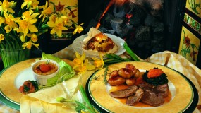 Traditional St David's day dinner