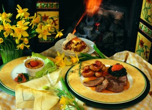 Traditional St David's day dinner