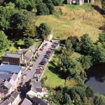 Aerial View view of Newcastle Emlyn & Castle